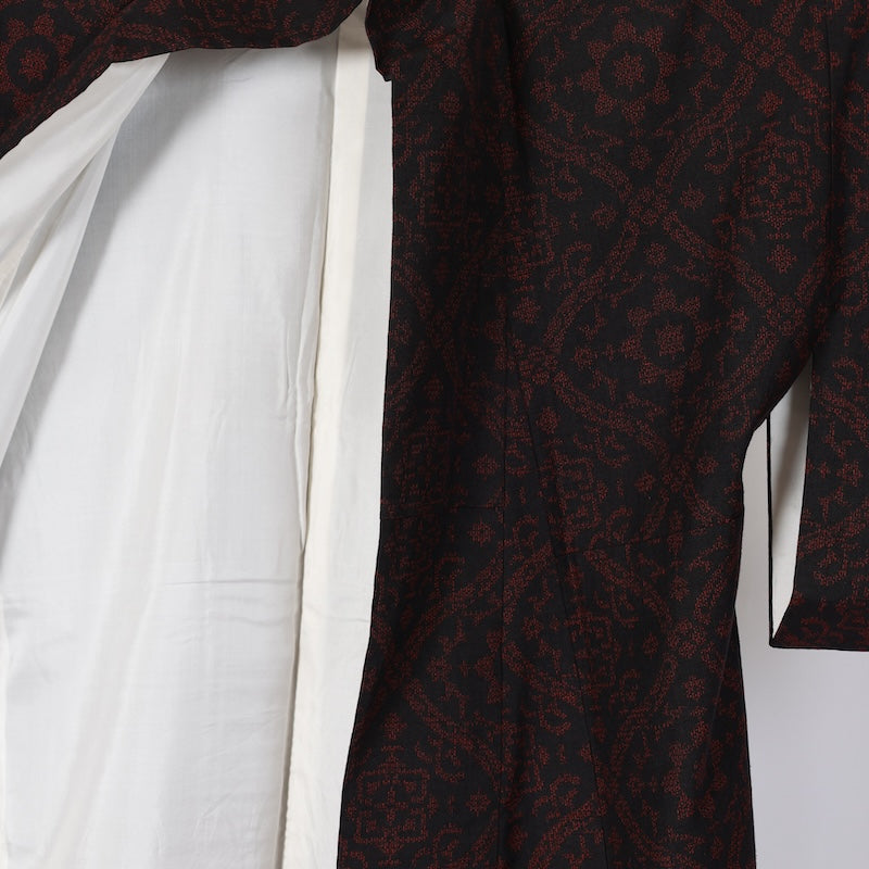 Japanese kimono used <Tsumugi> Msize silk 100% /T626