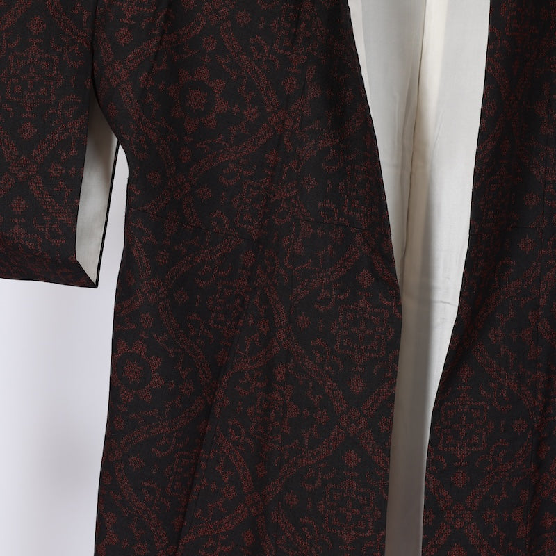 Japanese kimono used <Tsumugi> Msize silk 100% /T626