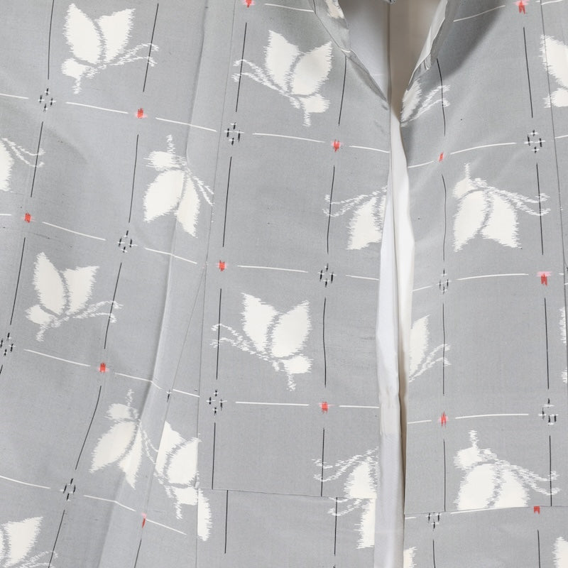 Japanese kimono used <Tsumugi> Lsize silk 100% /T622