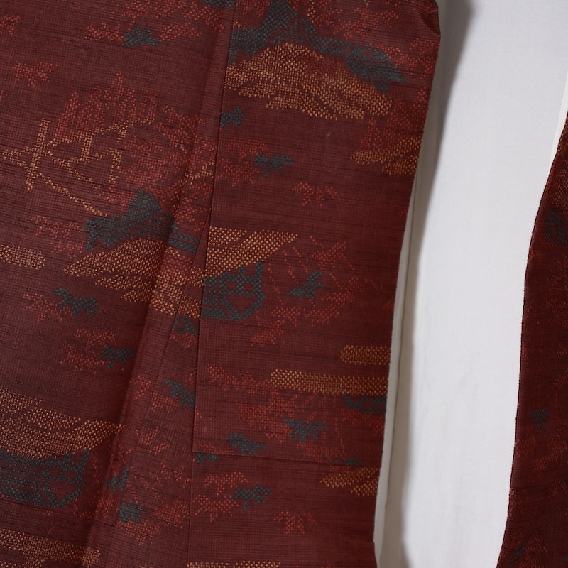 Japanese kimono Unused <Tsumugi> Msize silk 100% /T620