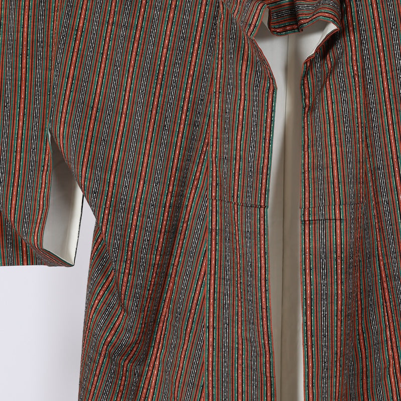 Japanese kimono used <Tsumugi> Msize silk 100% /T618