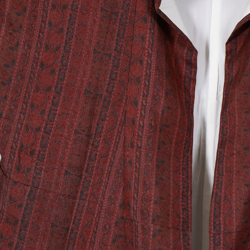 Japanese kimono used <Tsumugi> Lsize silk 100% /T617