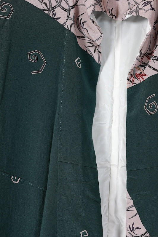 Japanese kimono used <houmongi> M-size silk 100% /B1105