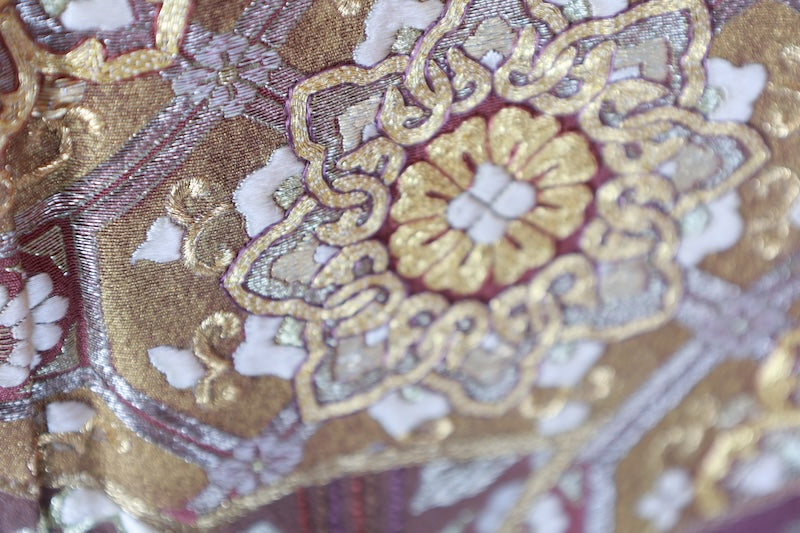 Japanese kimono used (Irotome) M-size 100% silk /K56