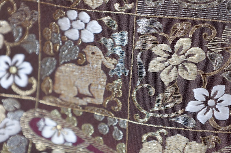 Japanese kimono used (Irotome) M-size 100% silk /K56