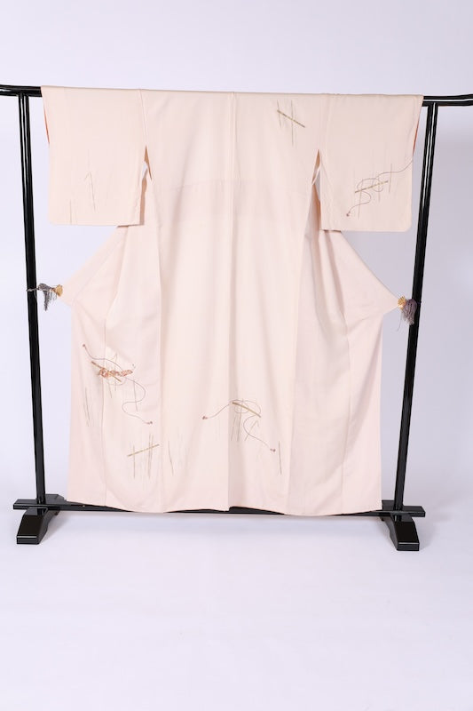 Japanese kimono used <houmongi> Msize silk 100% /B1100