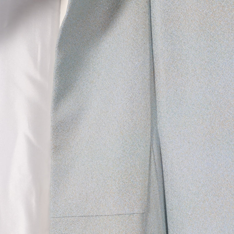 Color Kimono Konashi Blue and Gold Single Pattern Maruni Mokyuri B398