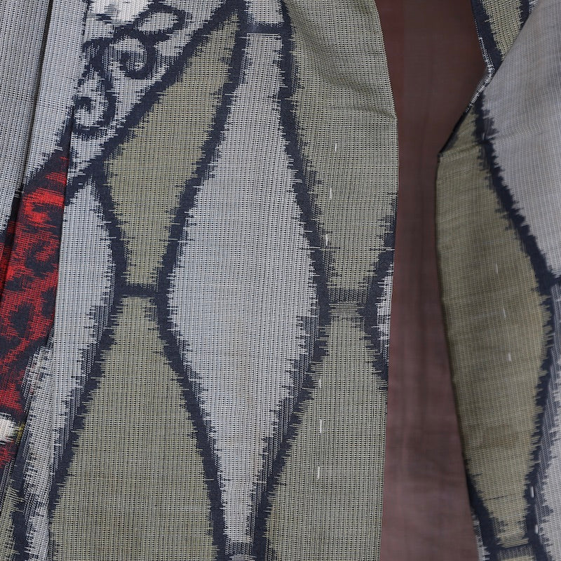 Japanese kimono (Tsumugi) M-size 100% silk / 1370