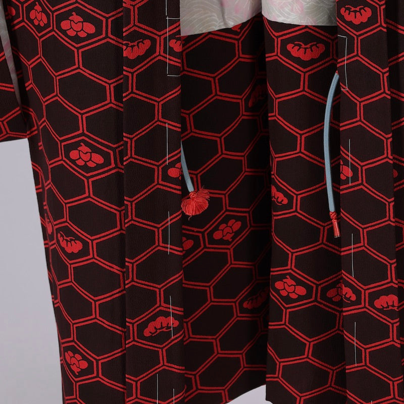 Japanese kimono Jacket (Haori) M-size 100% silk / 1381