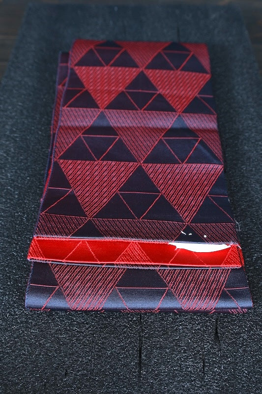 Japanese yukata sash belt (Hanhaba-obi) polyester /A187