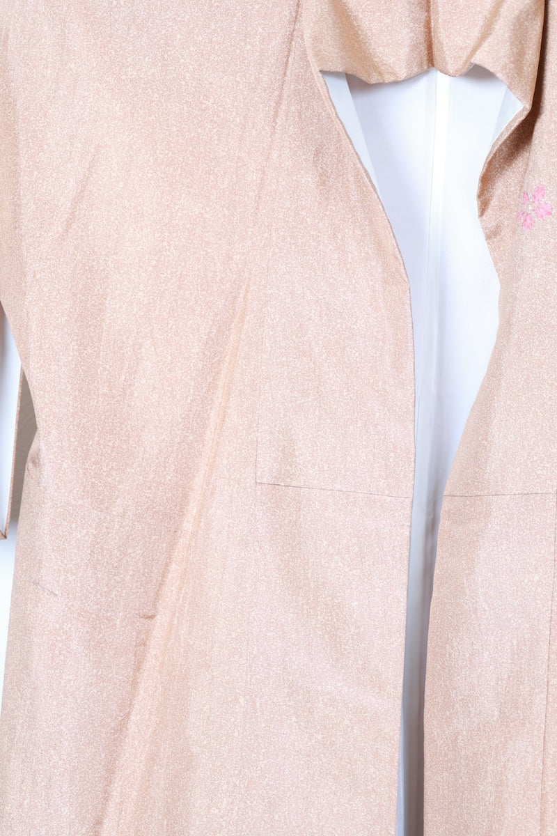 Houmongi kimono brown white pre-owned /R438