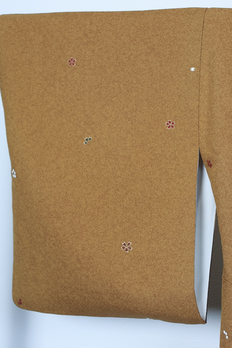 Houmongi kimono Stylish mustard yellow /R451
