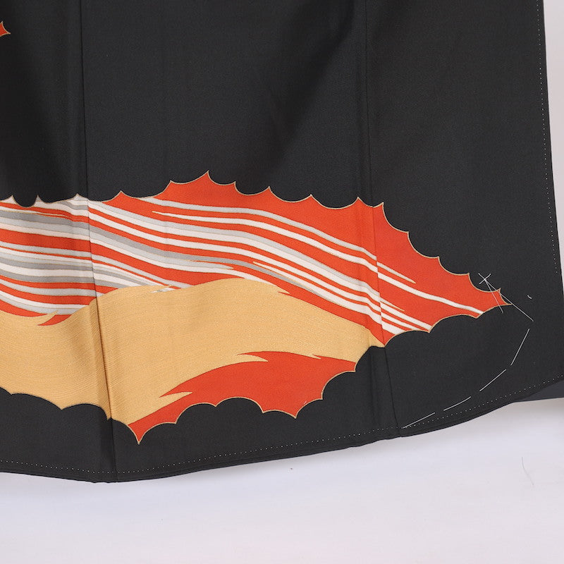 kimono (Kurotomesode) L-size 100% silk / 1394