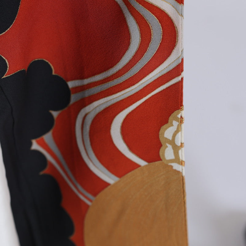 kimono (Kurotomesode) L-size 100% silk / 1394