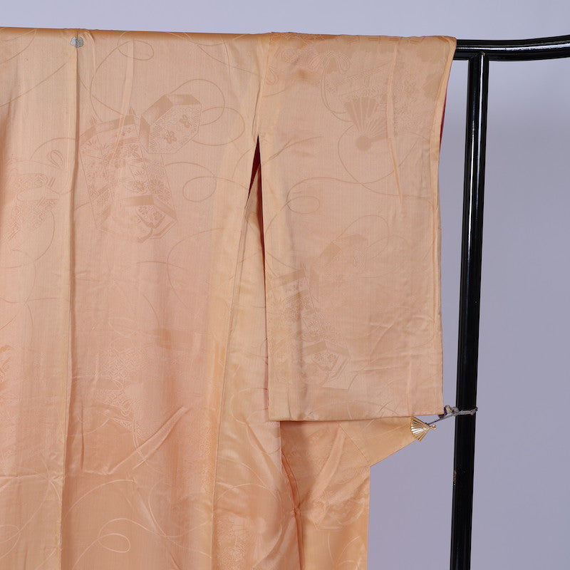 Antique kimono (Irotomesode) M-size 100% silk / 1395