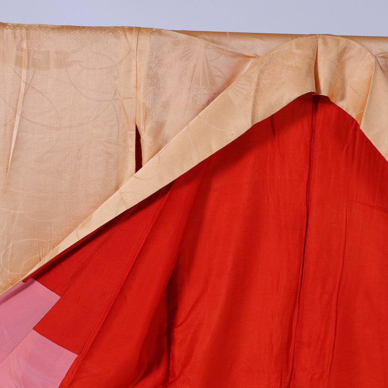Antique kimono (Irotomesode) M-size 100% silk / 1395