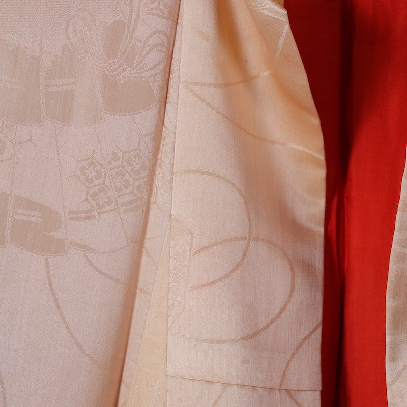 Antique kimono (Irotomesode) M-size 100% silk / 1395