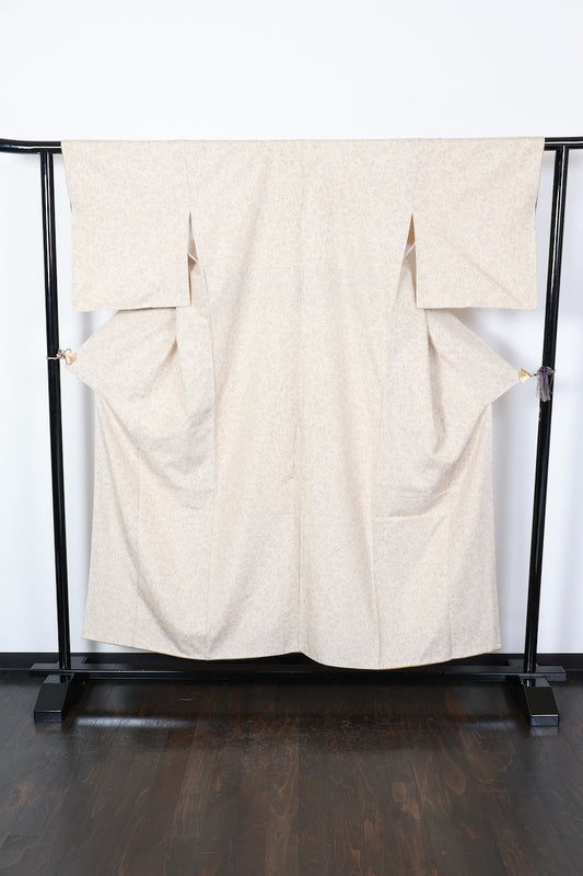 Tsumugi kimono white Pre-owned /R490