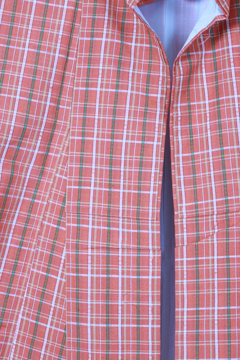Tsumugi kimono orange New, unused item /R466