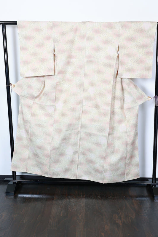 Tsumugi kimono Natural color Pre-owned/R477