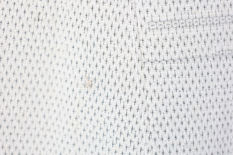 Tsumugi kimono white Hand-woven Pre-owned /R482