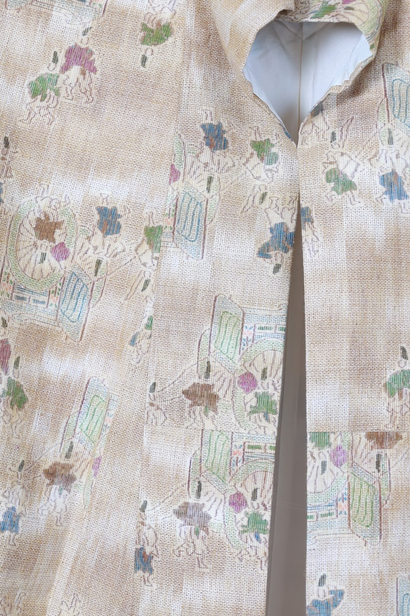 Tsumugi kimono brown beige Pre-owned /R480