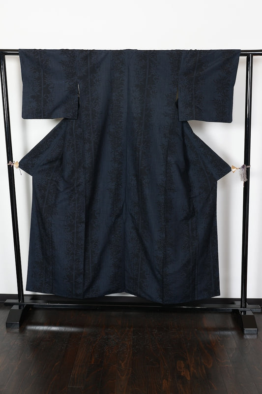 Tsumugi kimono Indigo shade /R463