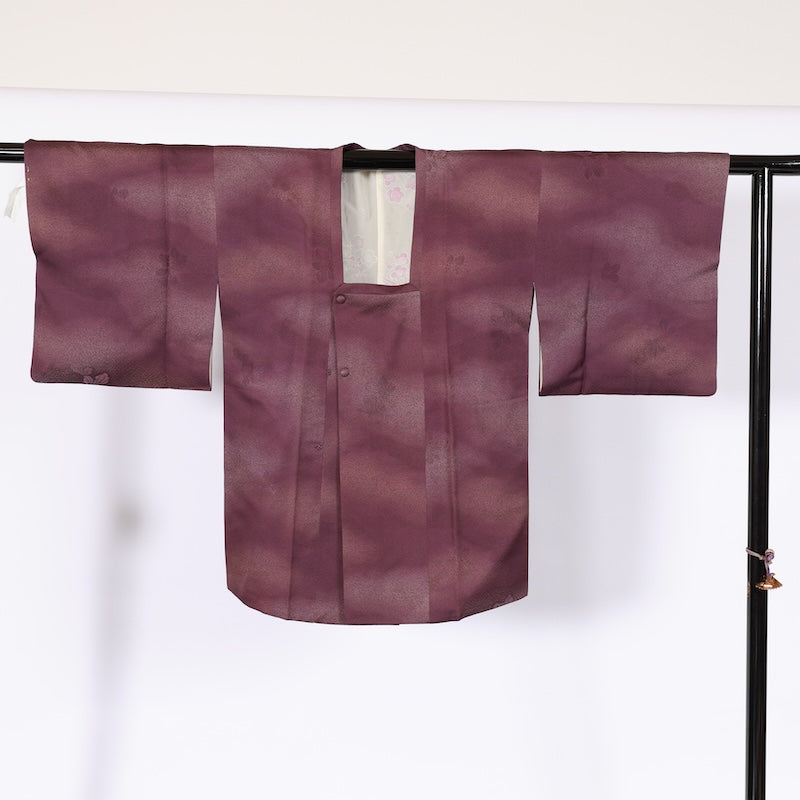 Japanese kimono coat used SizeS100%silkA334
