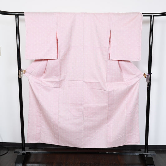 Japanese kimono<komon>-size M silk silk wool /T17