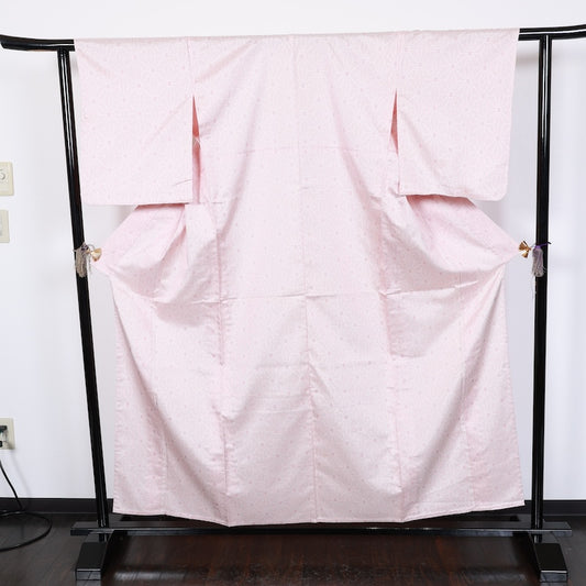 Japanese kimono<komon>-size M silk silk wool /T19