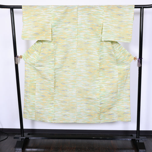 Japanese kimono<komon>-size silk 100% silk / T24