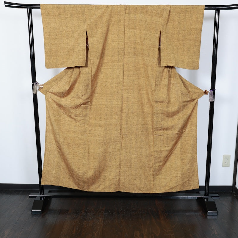Japanese kimono<tsmugi>-size M silk 100% silk /T37