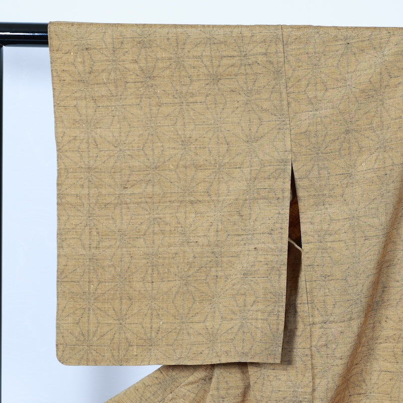 Japanese kimono<tsmugi>-size M silk 100% silk /T37