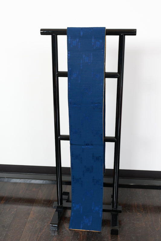 Hanhaba-obi sash belt indigo masterdyellow reversible pre-owned /R531