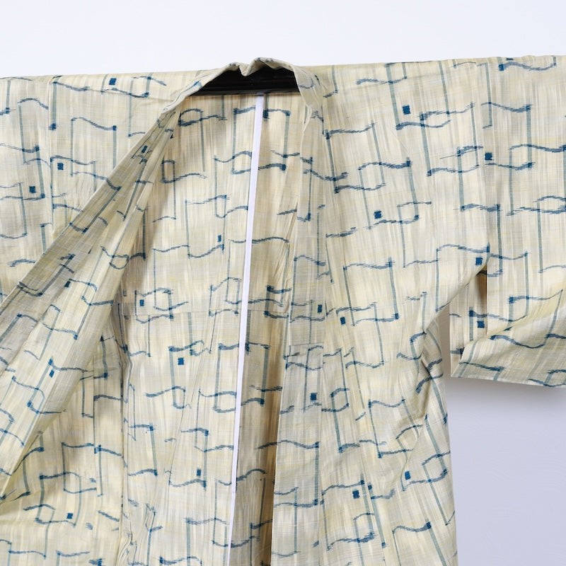 apanese kimono<tsumugi>-size M silk 100% silk / T38