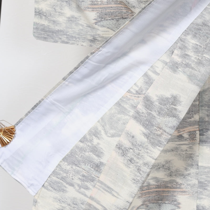Japanese kimono<tsmugi>-size M silk 100% silk /T41