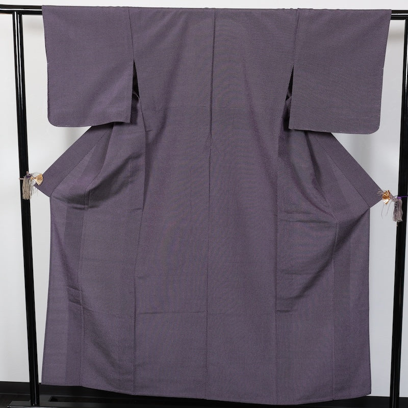 Japanese kimono used<tsumugi>-size M silk 100% silk /T43