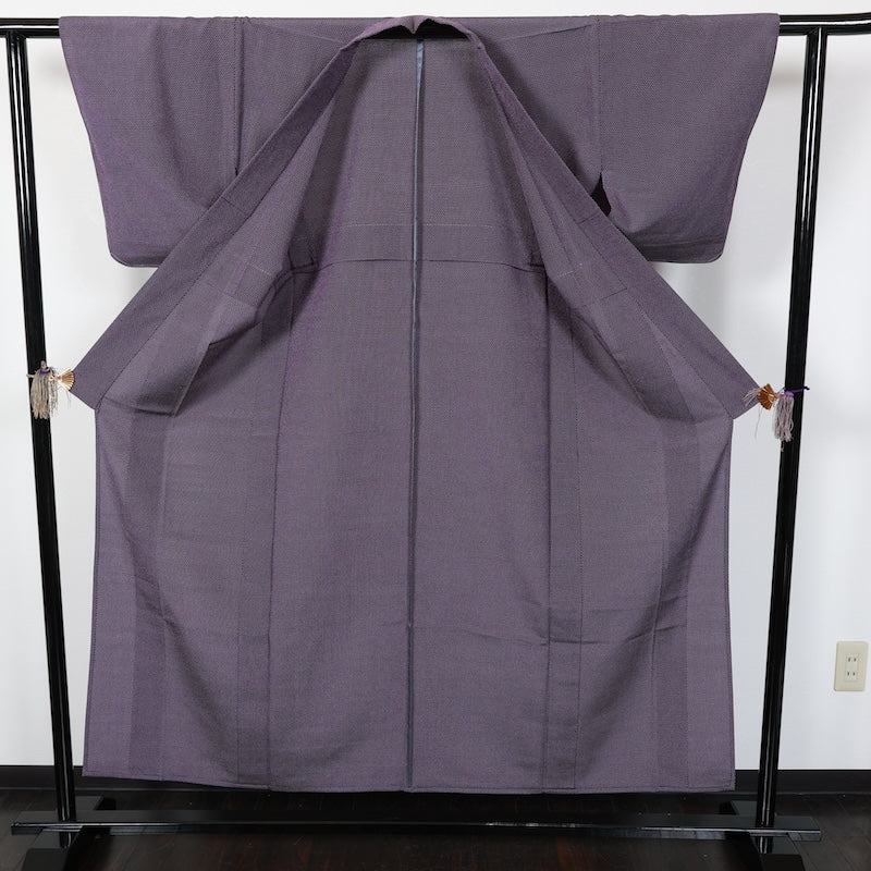 Japanese kimono used<tsumugi>-size M silk 100% silk /T43