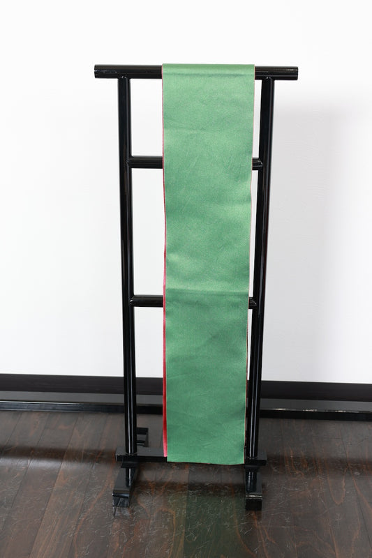 Hanahaba-obi sash belt green red reversible pre-owned /R521