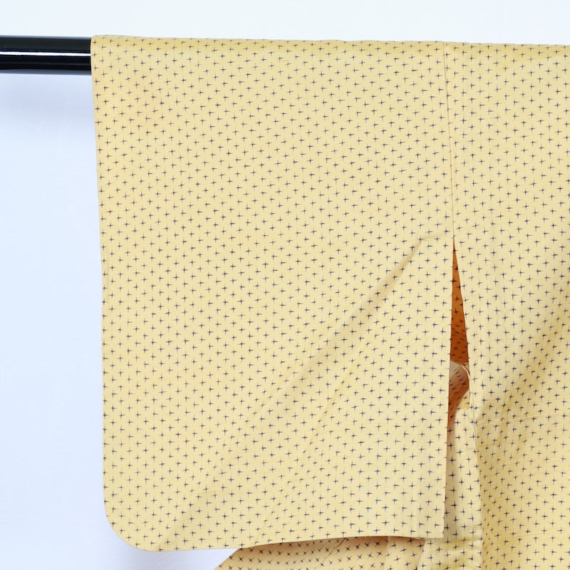 Japanese kimono used<tsumugi>-size M silk 100% silk /T46