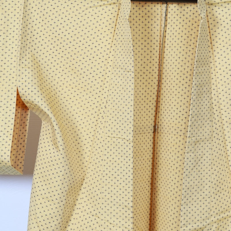 Japanese kimono used<tsumugi>-size M silk 100% silk /T46