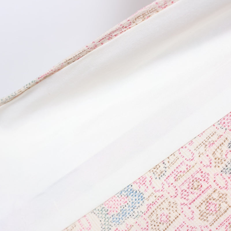 Japanese kimono used <tsumugi>-size L silk 100% silk /T49