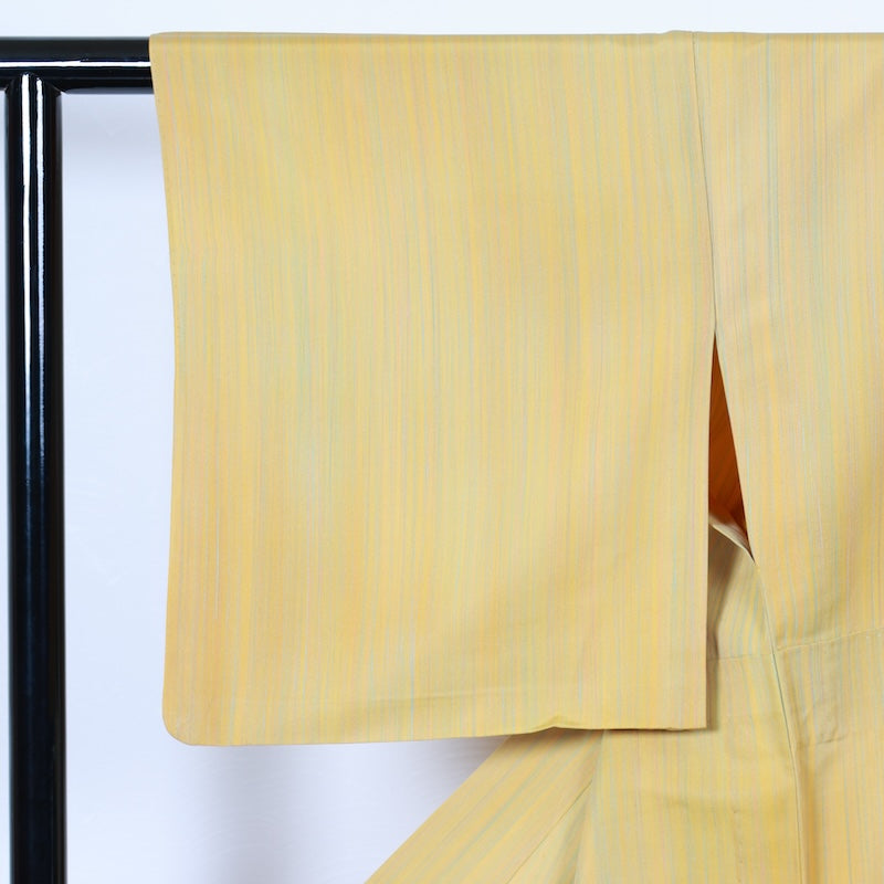 Japanese kimono used <tsumugi>-size M silk 100% silk /T50