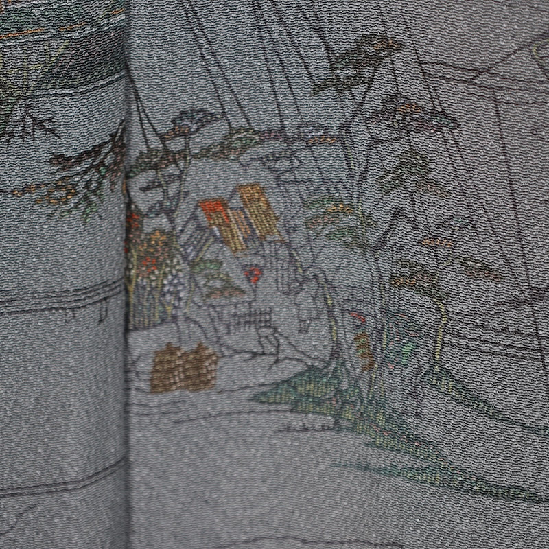 Japanese kimono used <komon>-size L silk 100% silk /T52