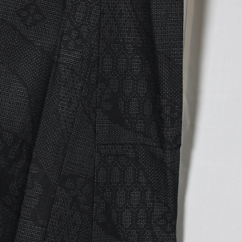 Japanese kimono used <tsumugi>-size L silk 100% silk /T57