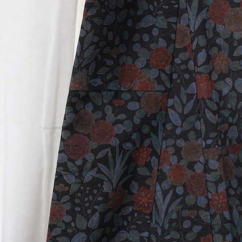 Japanese kimono used <tsumugi>-size S silk 100% silk /T58