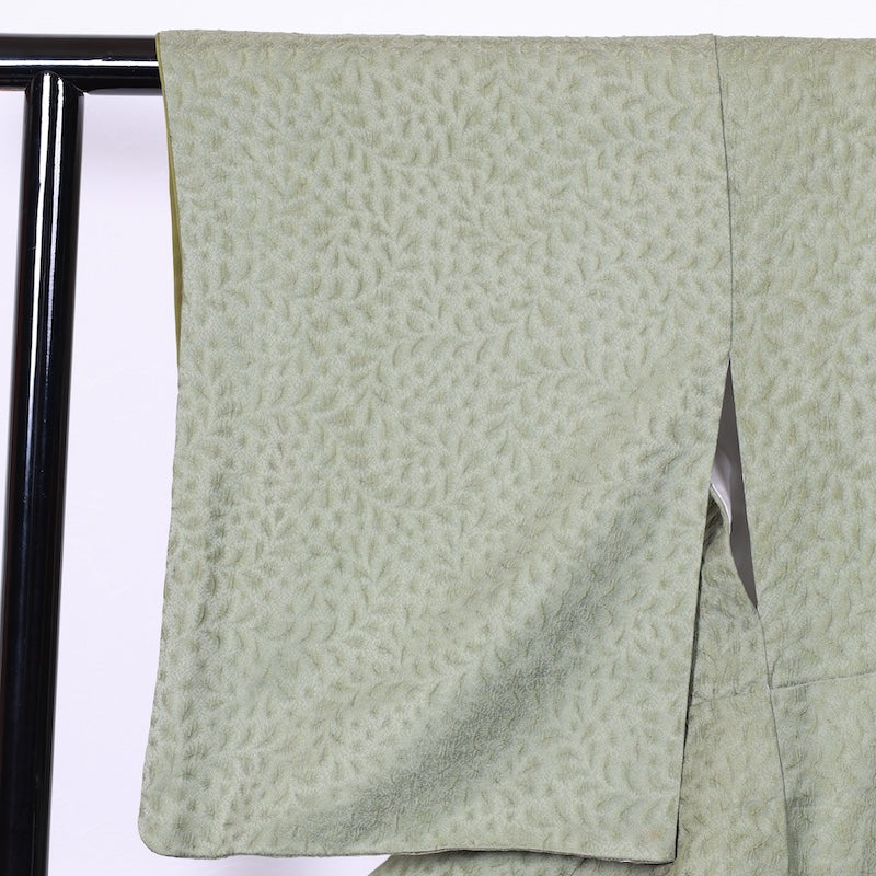 Japanese kimono used <houmongi>-size L silk 100% silk /T60