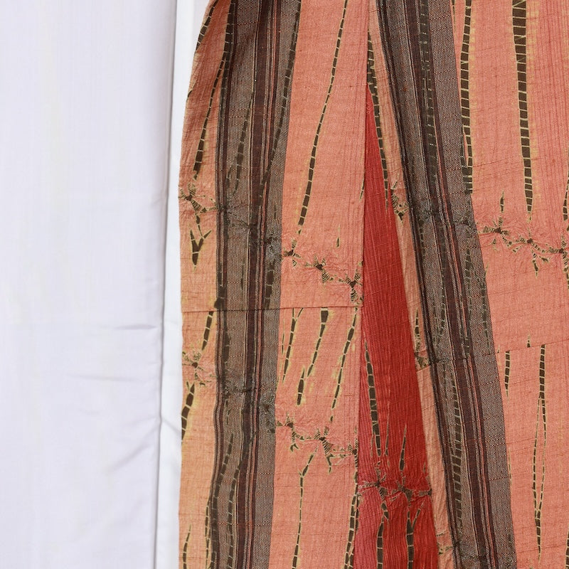 apanese kimono New<tsumugi>-size L silk 100% silk /T68