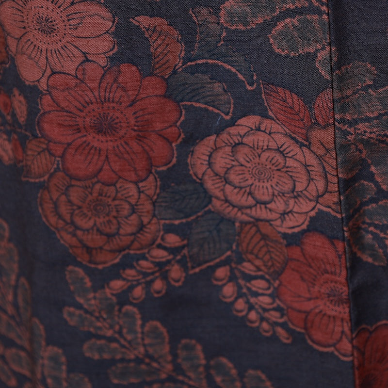 Japanese kimono New <tsumugi>-size L silk 100% silk /T69
