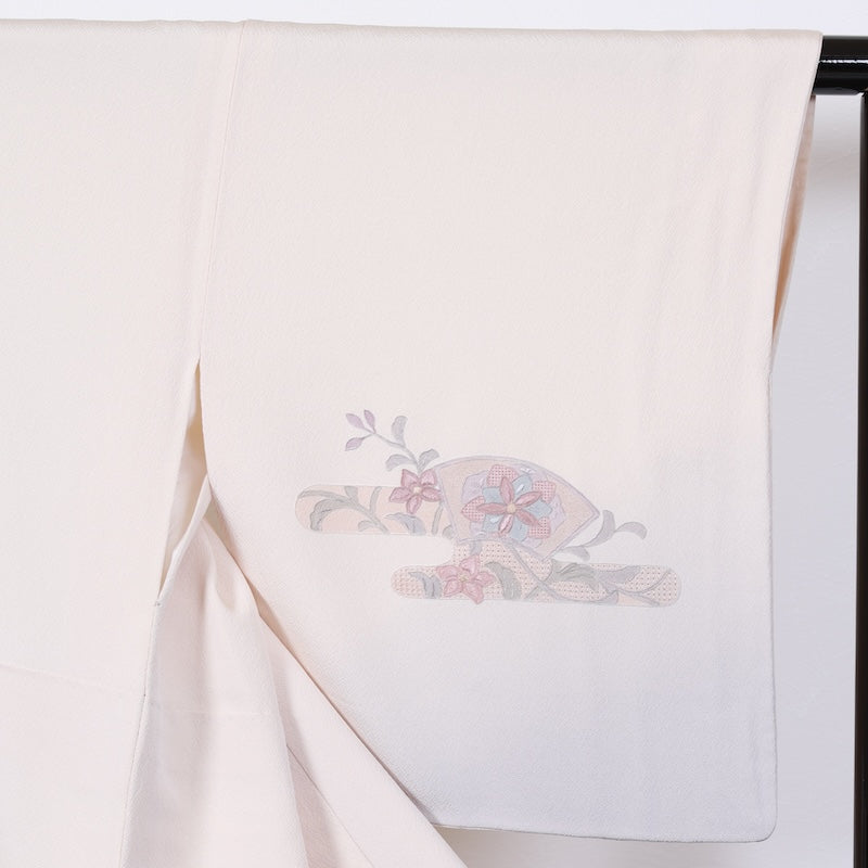 Japanese kimono used <houmongi>-size L silk 100% silk /T72